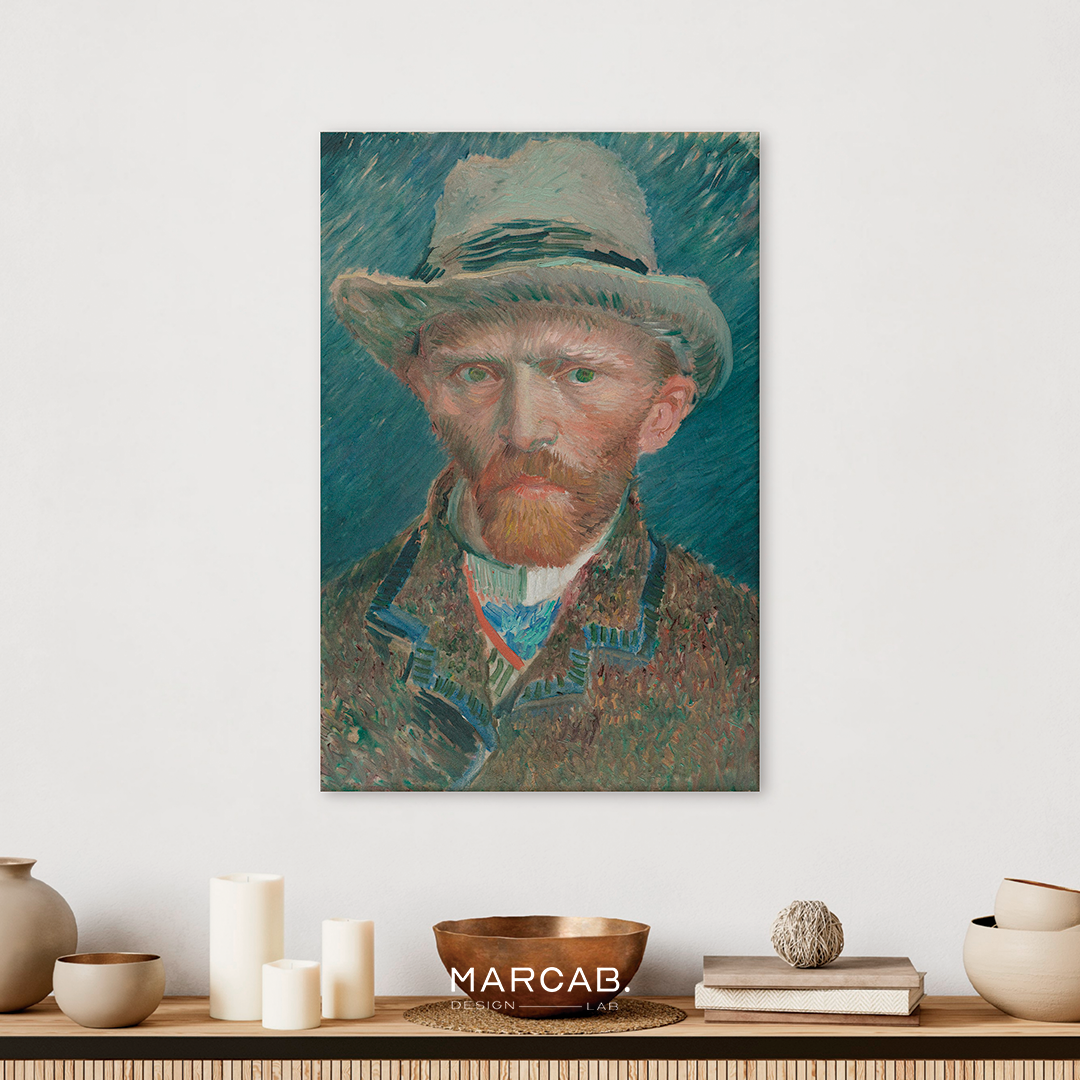 Autorretrato con sombrero de fieltro gris