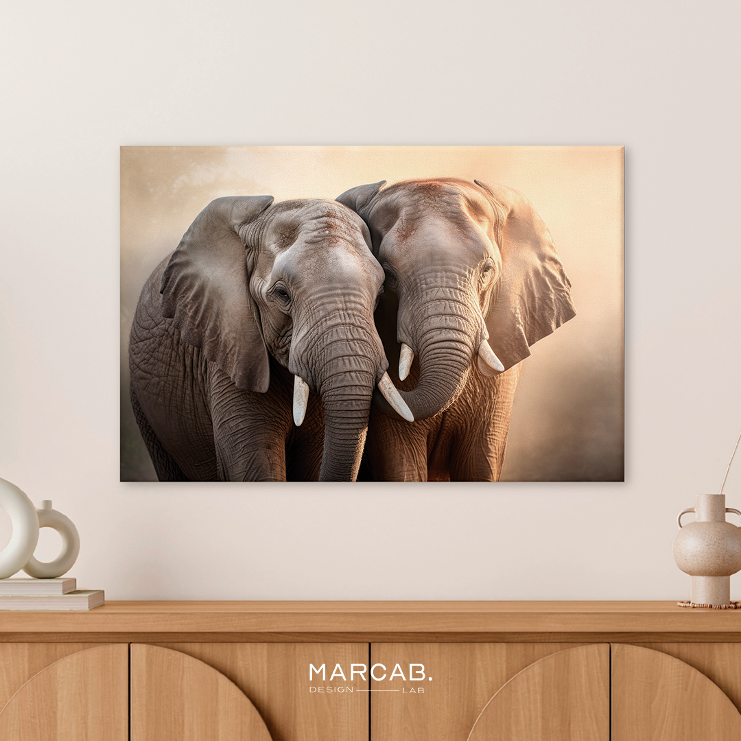 Elefante bebé junto a su madre