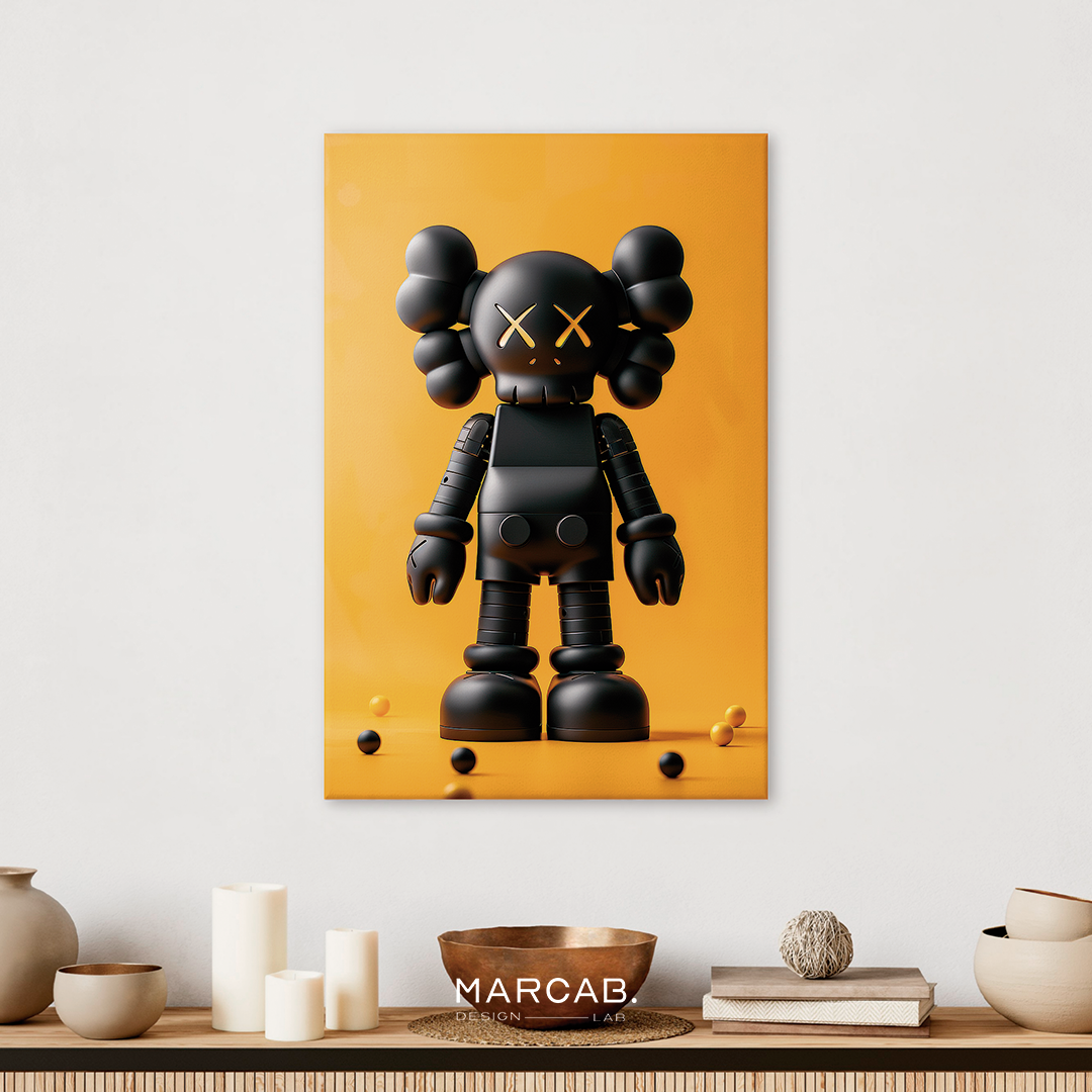 Kaws black companion figure
