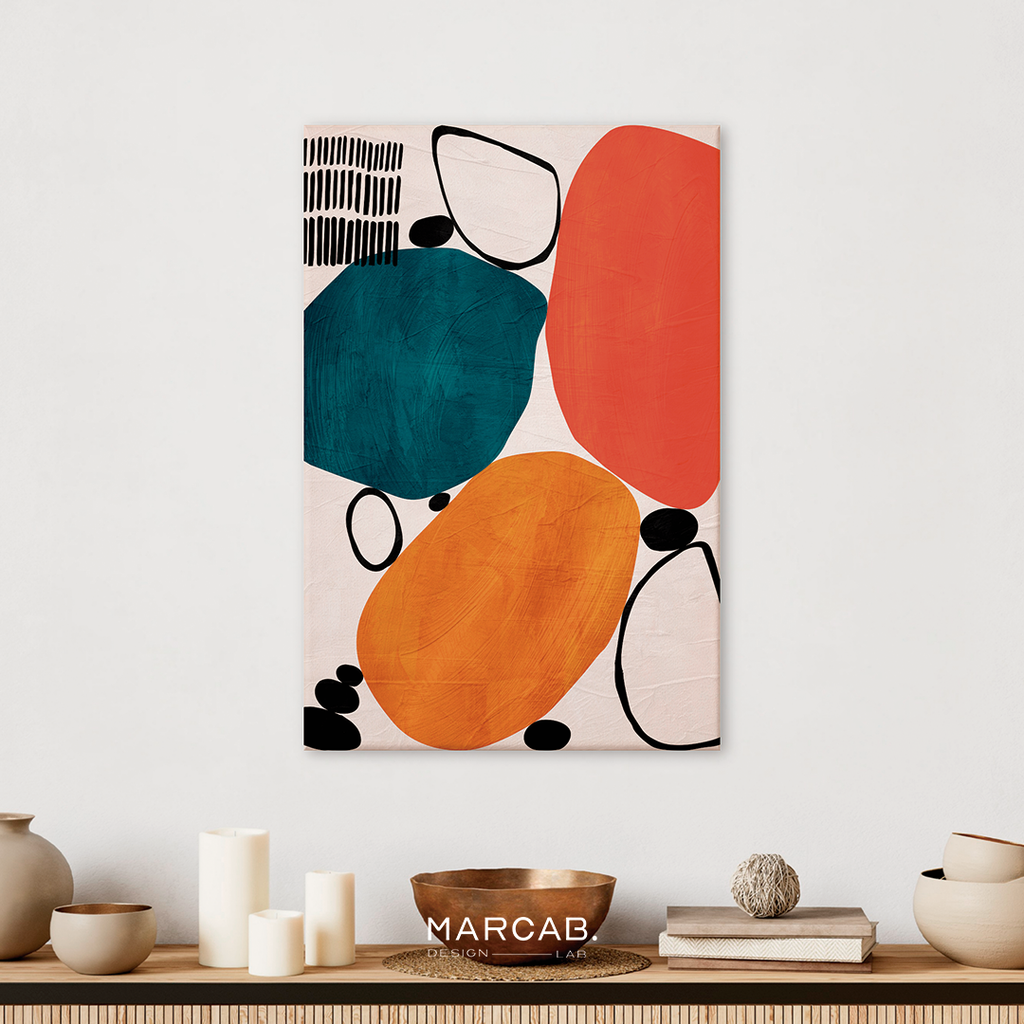 Minimalist geometric abstract organic