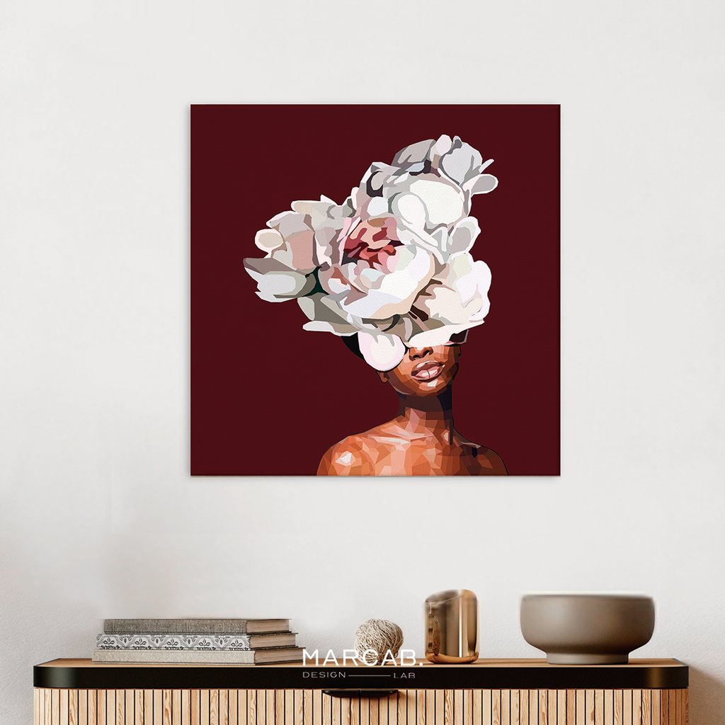Mujer de flores blancas