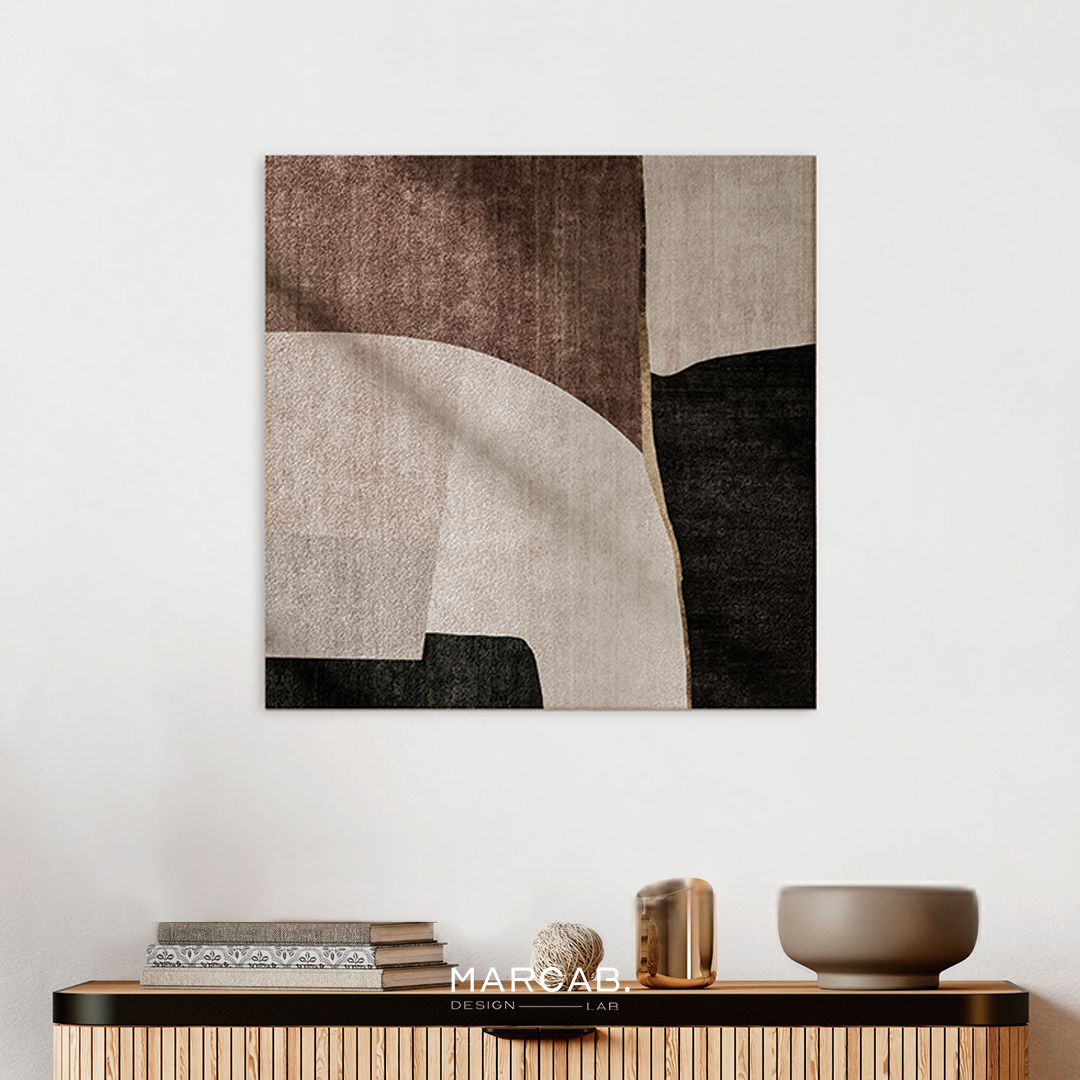 Rug with black white design