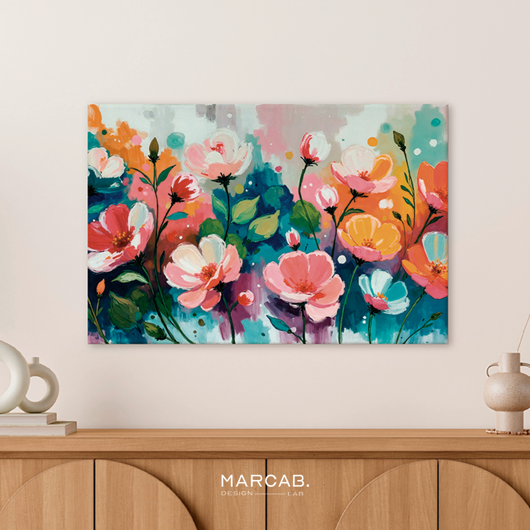 Vibrant floral painting