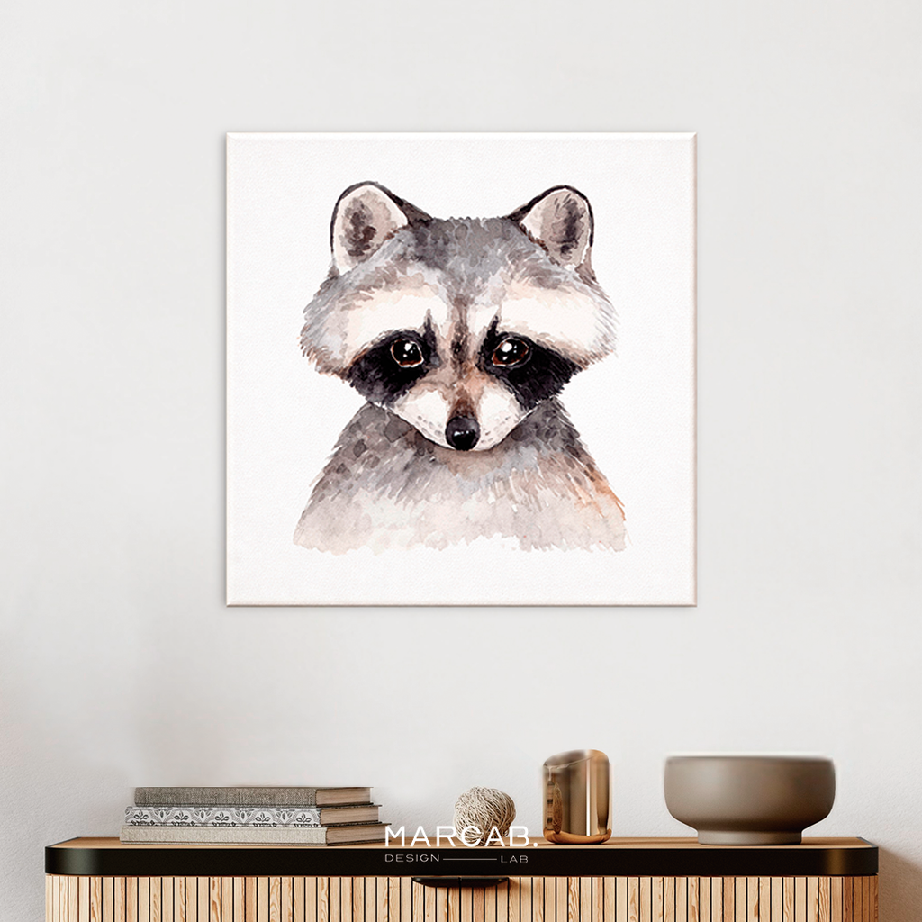 Watercolor Raccoon